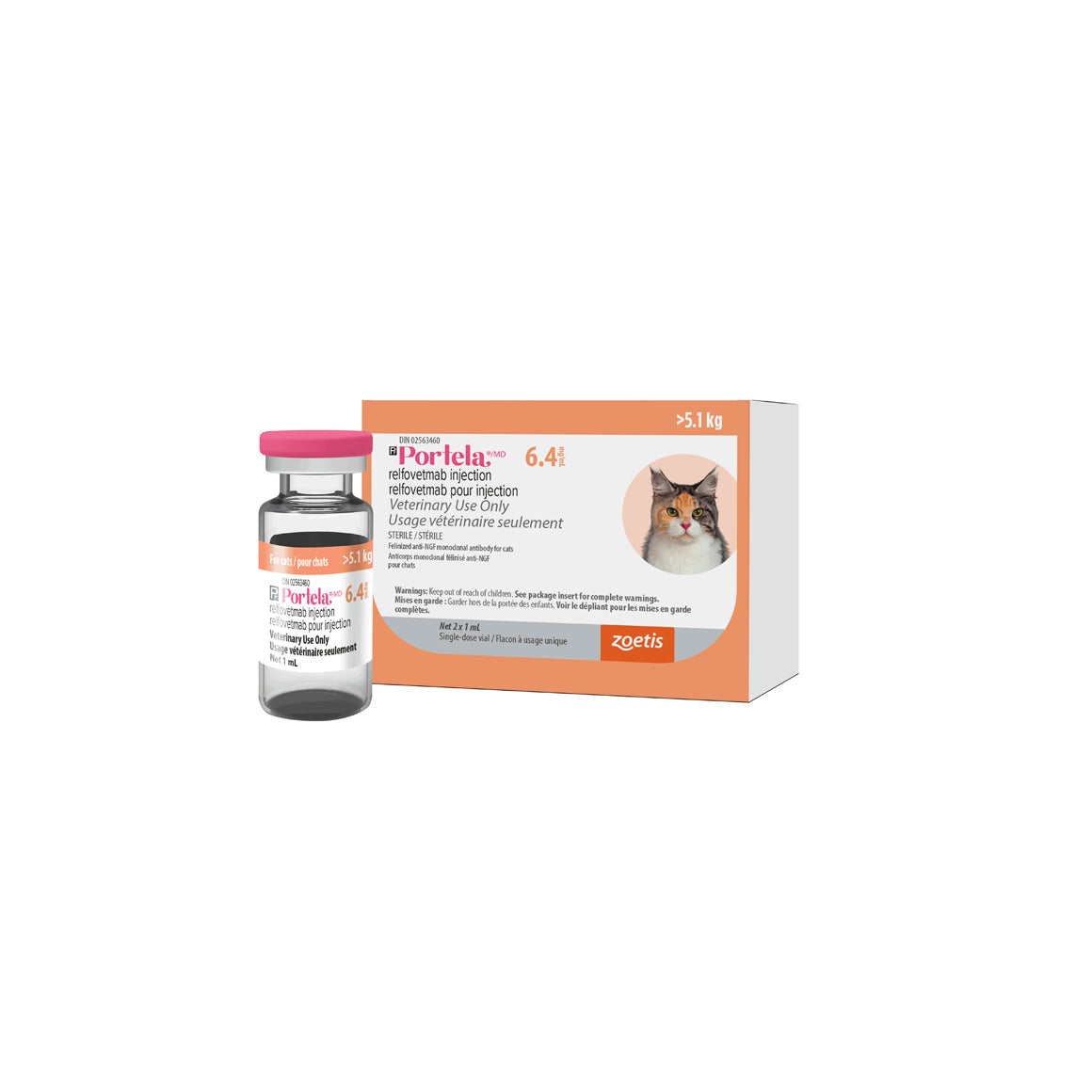 Portela Injection for Cats, 2 x 1mL