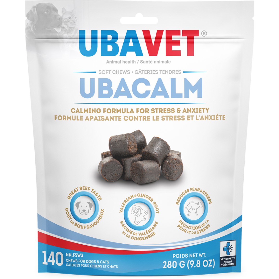 UBACALM Calming Soft Chews for Dogs & Cats
