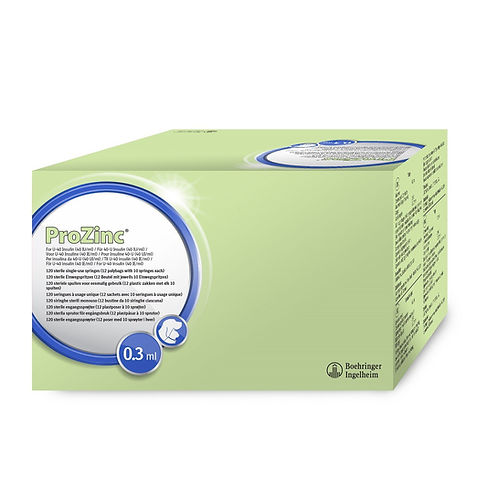 ProZinc U-40 Insulin Syringes for Dogs & Cats (29G x 1/2"), 120 Syringes