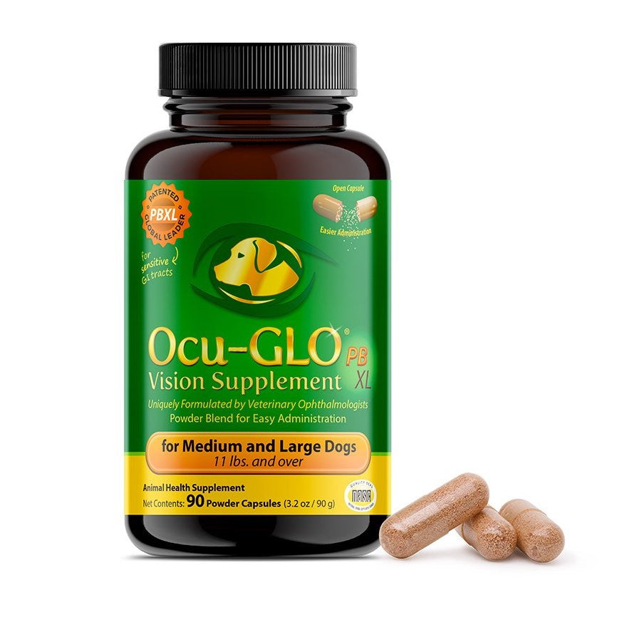 Ocu-GLO PB XL Vision Supplement for Medium and Large Dogs, 90 Capsules