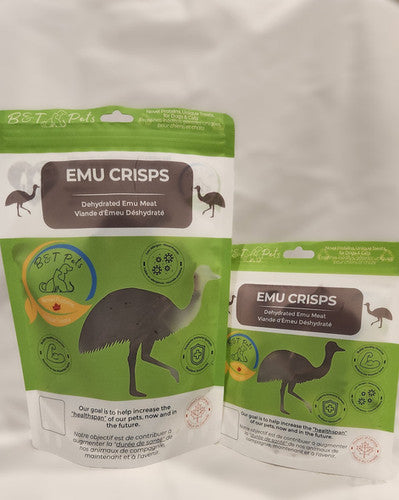 B&T Pets - Emu Crisps (Dehydrated Emu Meat)