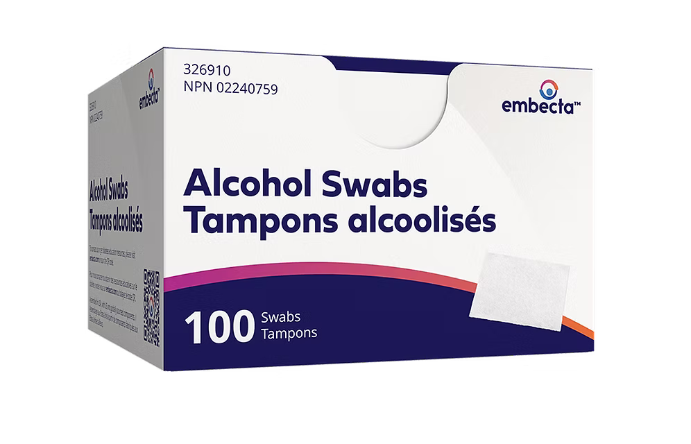 EMBECTA Alcohol Swabs, 100 Individually Wrapped Swabs