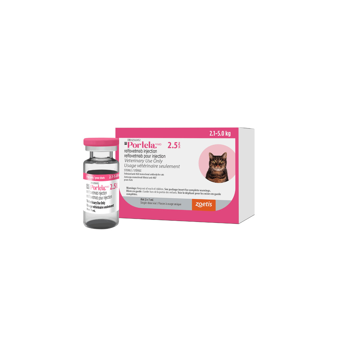 Portela Injection for Cats, 2 x 1mL