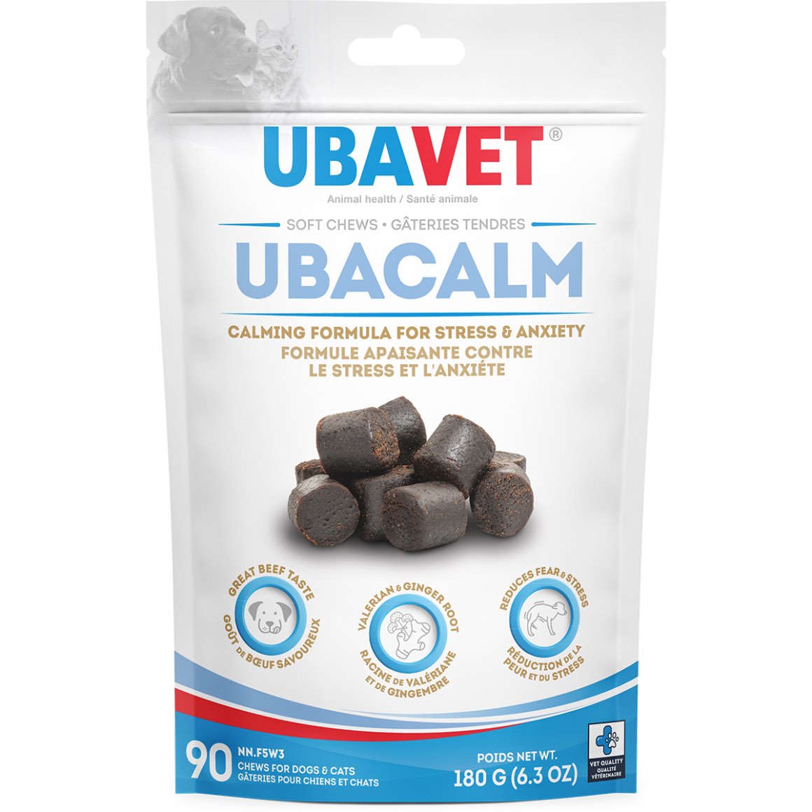 UBACALM Calming Soft Chews for Dogs & Cats