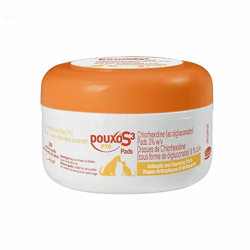 Douxo S3 PYO Antiseptic Chlorhexidine Pads for Dogs & Cats