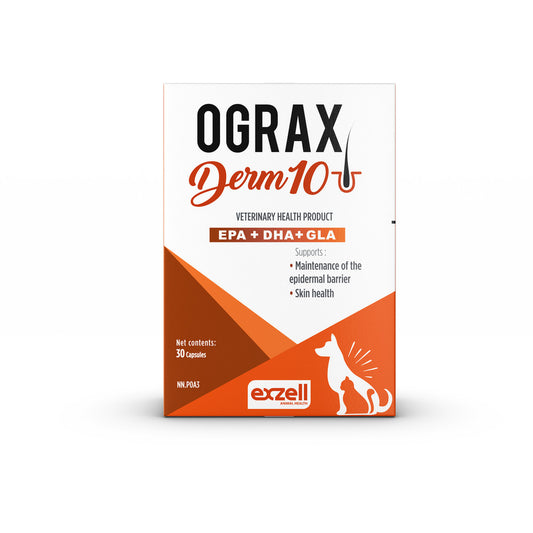 Ograx Derm 10 for Cats and Dogs, 30 Capsules